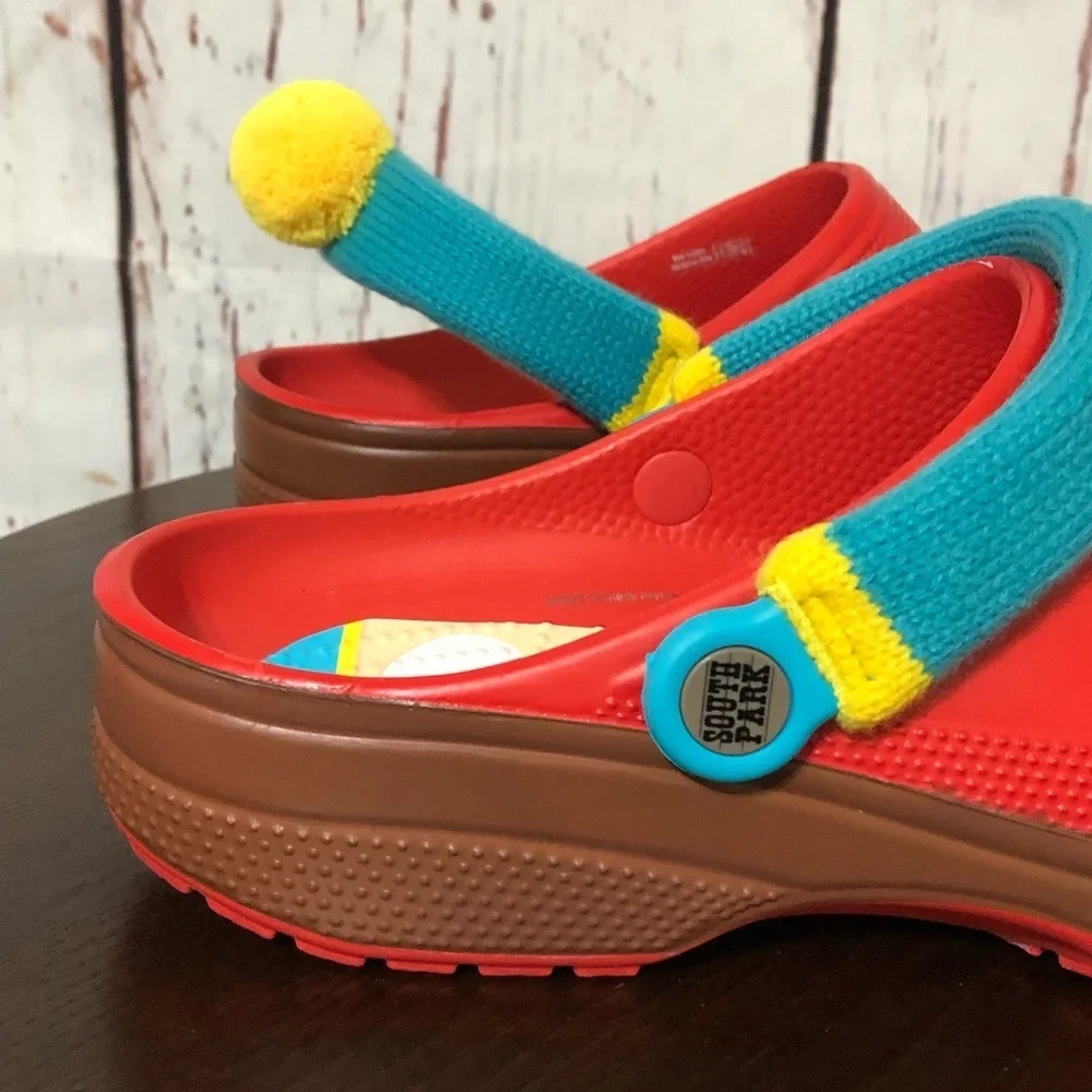 CROCS X SOUTH PARK CARTMAN classic clogs with 8 jibbitz charms size 10 Mens Nwt